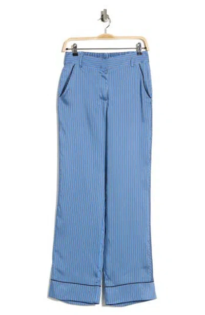 Derek Lam 10 Crosby Demetria Boarder Stripe Pants In Purple