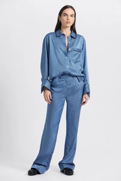 Derek Lam 10 Crosby Demetria Trouser In Blue
