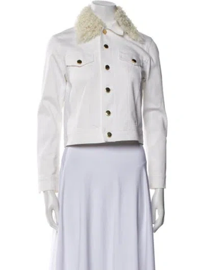 Pre-owned Derek Lam 10 Crosby Denim Jacket In White