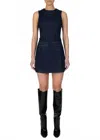 Derek Lam 10 Crosby Devan Shift Mini Dress In Hudson In Black