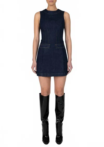 Derek Lam 10 Crosby Devan Shift Mini Dress In Hudson In Black