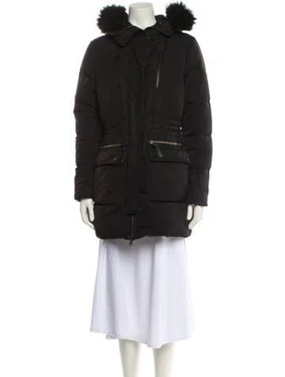 Pre-owned Derek Lam 10 Crosby Down Coat In Black