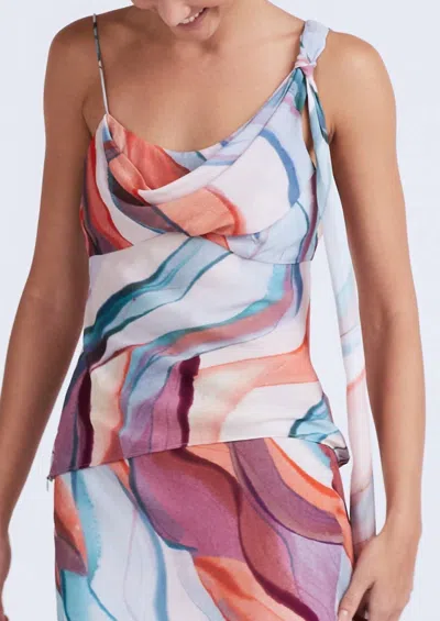 Derek Lam 10 Crosby Drapey Cami In Dusk In Black