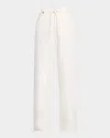 Derek Lam 10 Crosby Dunn Embroidery Stripe Cotton Drawstring Pants