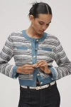 Derek Lam 10 Crosby Elain Tweed Lady Jacket In Blue