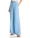 Derek Lam 10 Crosby Eli Wide-leg Chambray Trousers In Skyler