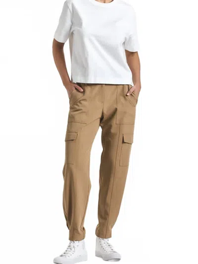 Derek Lam 10 Crosby Elian Tropical Stretch Suiting Trouser In Camel In Brown