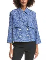Derek Lam 10 Crosby Elijah Cropped Trench Jacket In Blue