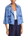 Derek Lam 10 Crosby Elijah Cropped Trench Jacket In Indigo