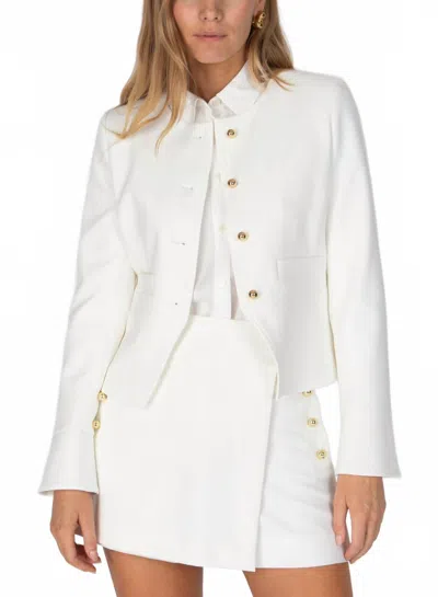 Derek Lam 10 Crosby Elizabeth Peplum Jacket In Soft White