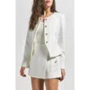 Derek Lam 10 Crosby Elizabeth Peplum Jacket In Soft White