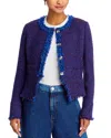 Derek Lam 10 Crosby Elizabeth Peplum Jacket In Topaz/wild Berry