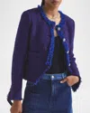Derek Lam 10 Crosby Elizabeth Peplum Jacket In Topazwild Berry