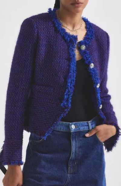 Derek Lam 10 Crosby Elizabeth Tweed Peplum Jacket In Multi
