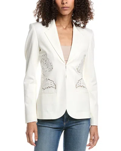 Derek Lam 10 Crosby Elodie Embroidered Jacket In White