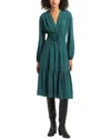 Derek Lam 10 Crosby Elsa Tiered Crepe De Chine Midi Dress In Green