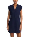 Derek Lam 10 Crosby Elyse Button-front Mini Dress In Night Sky