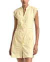 Derek Lam 10 Crosby Elyse Cotton Poplin Shirtdress In Yellow