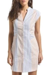 Derek Lam 10 Crosby Elyse Stripe Sleeveless Mini Shirtdress