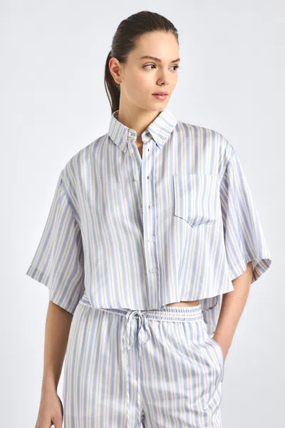 Derek Lam 10 Crosby Ember Cropped Button Down Shirt