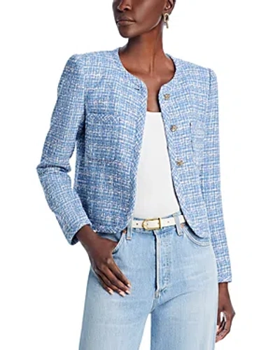 Derek Lam 10 Crosby Women's Emilia Cotton-blend Tweed Jacket In Cobalt Multi