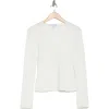 Derek Lam 10 Crosby Esmee Long Sleeve Smocked Button-up Top In Blanc De Blanc