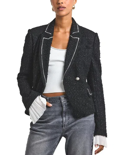 Derek Lam 10 Crosby Estelise Galaxy Wool-blend Tweed Blazer In Black