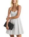 Derek Lam 10 Crosby Eton Embroidered Eyelet Detail Cotton Poplin Minidress In White