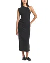 Derek Lam 10 Crosby Evelise Asymmetric Dress In Black