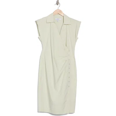 Derek Lam 10 Crosby Evi Cap Sleeve Midi Shirtdress In Jadeite