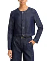 Derek Lam 10 Crosby Ezra Button-front Denim Jacket In Charme
