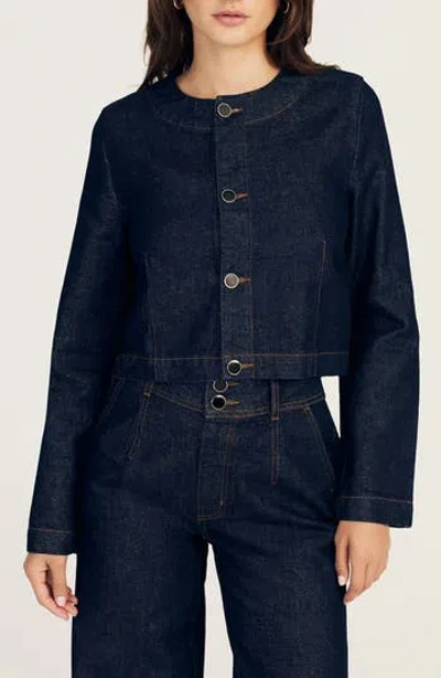 Derek Lam 10 Crosby Ezra Button-front Denim Jacket In Charme