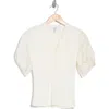 Derek Lam 10 Crosby Fallon Mixed Media Tee In Soft White