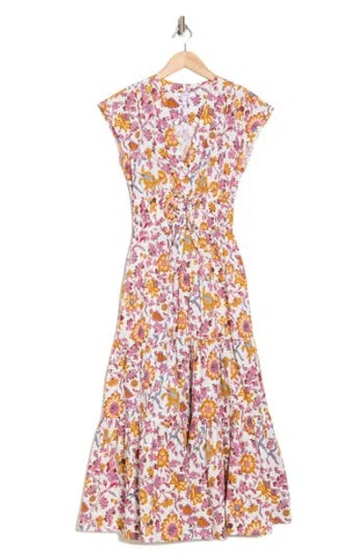 Derek Lam 10 Crosby Fatima A-line Dress In Marigold/lilac