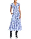 Derek Lam 10 Crosby Fatima Cornflower Tiered Maxi Dress In Cornflower