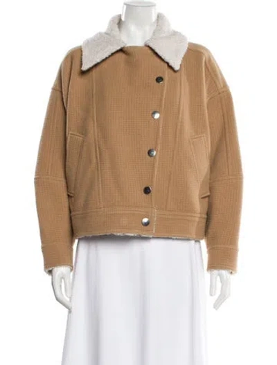 Pre-owned Derek Lam 10 Crosby Faux Fur Jacket In Neutral