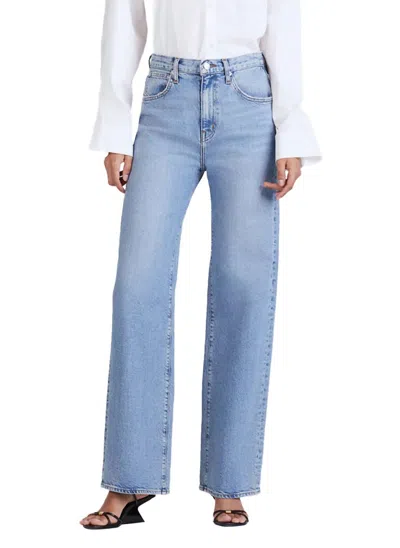 Derek Lam 10 Crosby Faye High Rise Tailored Wide Leg Jean In Sutton In Multi