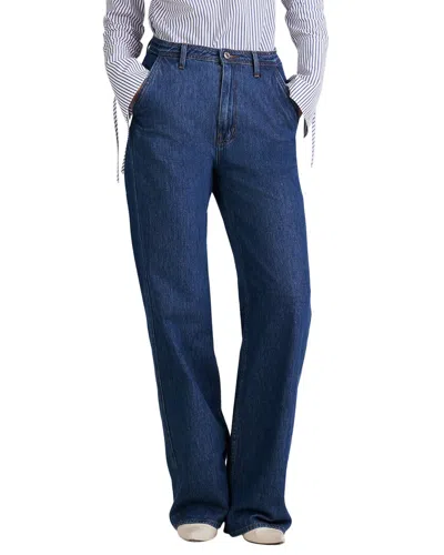Derek Lam 10 Crosby Faye High Rise Tailored Wide Leg Pant In Blue