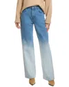 Derek Lam 10 Crosby Faye Ombre Denim High Rise Wide Leg Jean In Brown