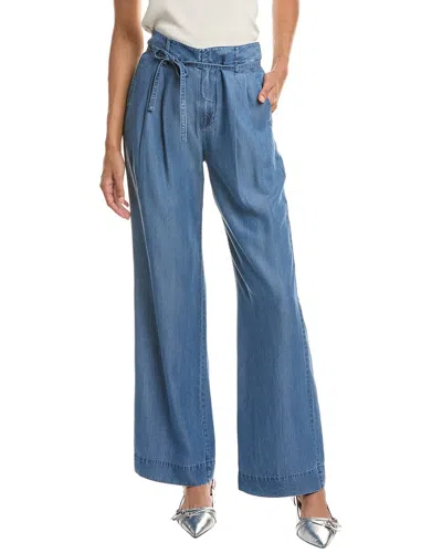 Derek Lam 10 Crosby Felicity Pleated Tie Pant In Blue