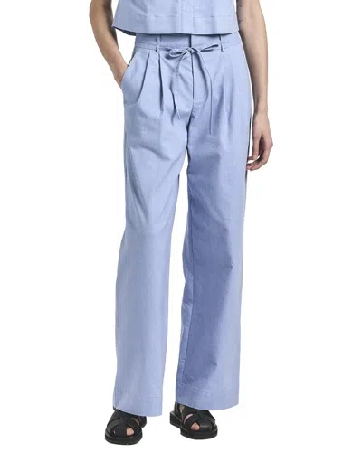 Derek Lam 10 Crosby Felicity Pleated Tie Pant In Blue