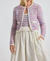 Derek Lam 10 Crosby Findley Cardigan In Raspberry Multi In Blue