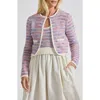 Derek Lam 10 Crosby Findley Space Dye Cardigan In Purple
