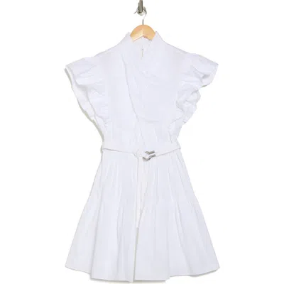 Derek Lam 10 Crosby Finn Ruffle Belted Wrap Dress In White