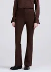 Derek Lam 10 Crosby Flare Trouser Pants In Chocolate