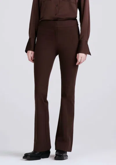 Derek Lam 10 Crosby Flare Trouser Pants In Chocolate