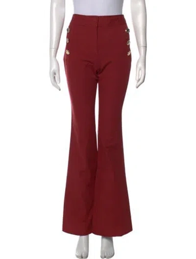 Pre-owned Derek Lam 10 Crosby Flared Pants In Red