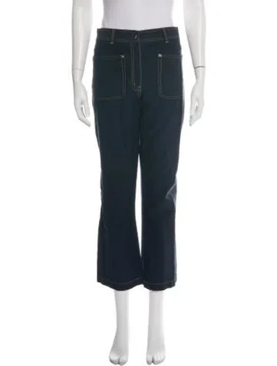 Pre-owned Derek Lam 10 Crosby Flared Pants In Blue