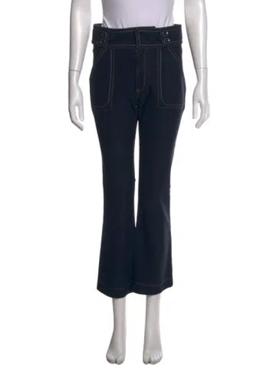 Pre-owned Derek Lam 10 Crosby Flared Pants In Blue
