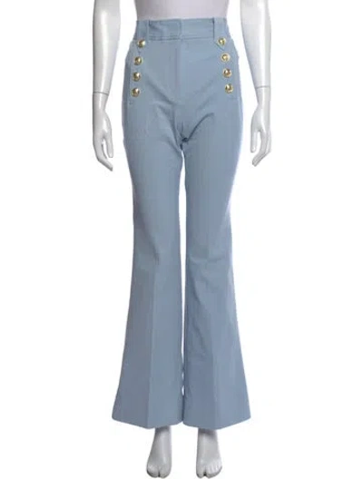 Pre-owned Derek Lam 10 Crosby Flared Pants In Blue